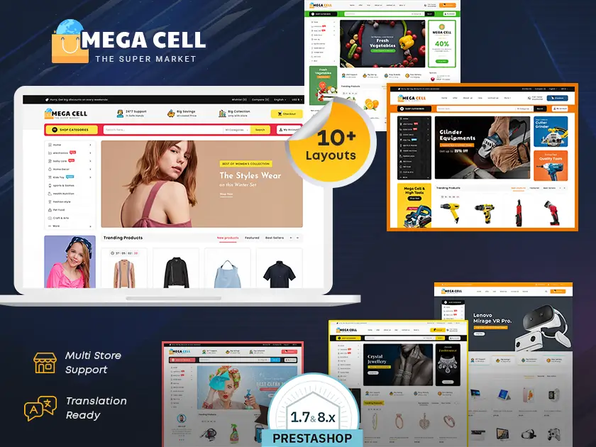 Mega Cell - Super Market Shop - Responsywny motyw Prestashop