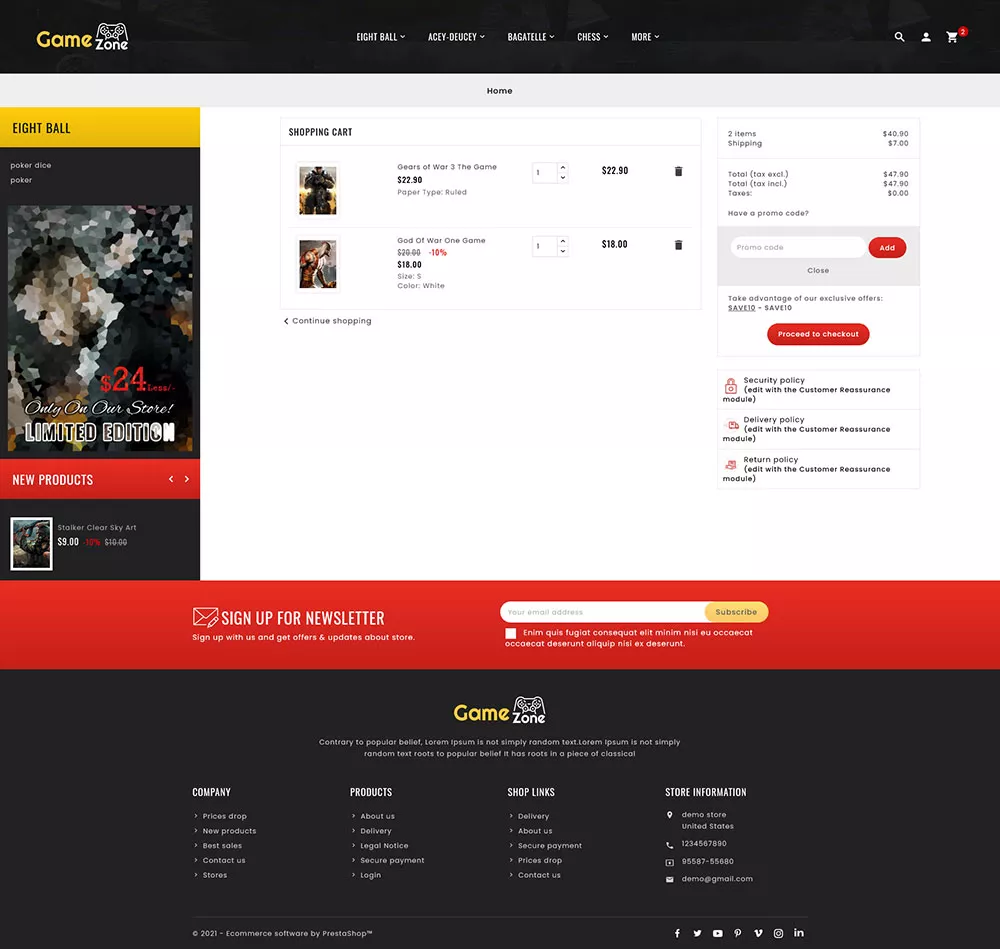 Game Zone - Music & Movies - Prestashop Responsive Theme