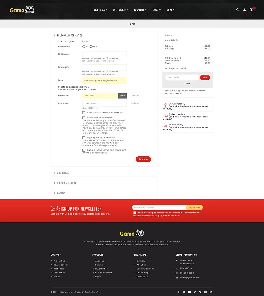 Game Zone - Music & Movies - Prestashop Responsive Theme