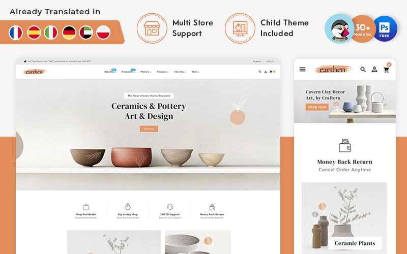 Earthen Prestashop Theme From Templatemonster