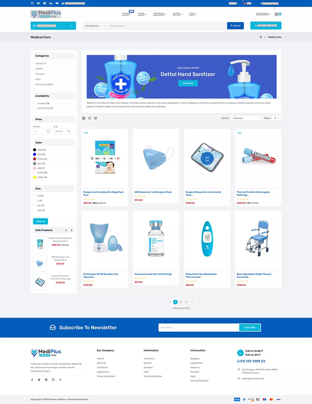 MediPlus - Medical Equipment Store - Shopify 2.0 Multipurpose Responsive Theme