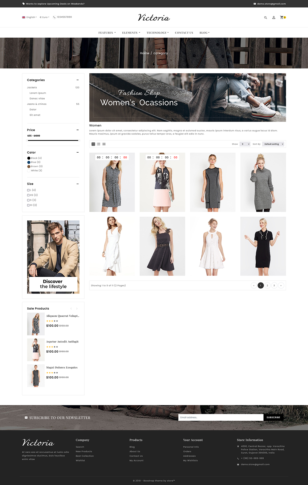 [Free] Victoria - Minimalist eCommerce PSD Template for Online Fashion Store