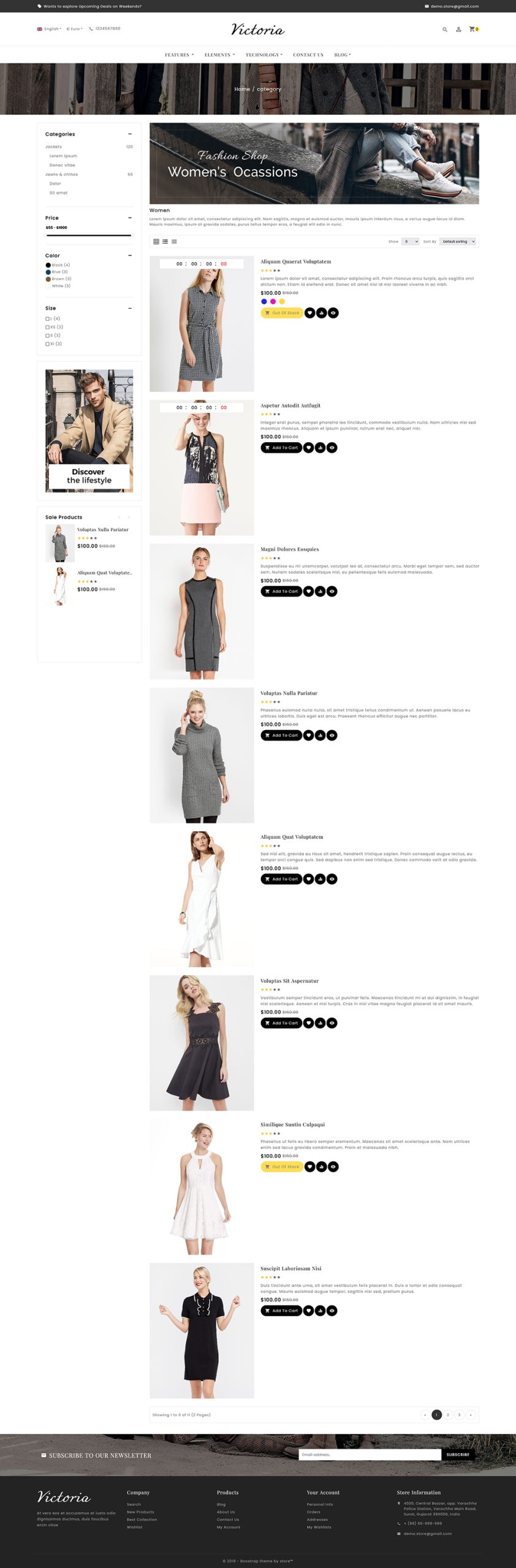 [Free] Victoria - Minimalist eCommerce PSD Template for Online Fashion Store