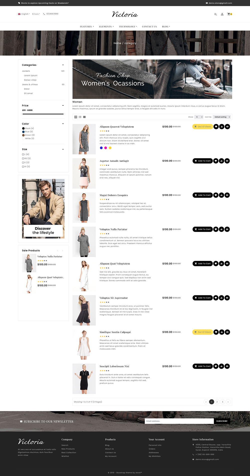 [Free] Victoria - Minimalist eCommerce PSD Template for Online Fashion Store