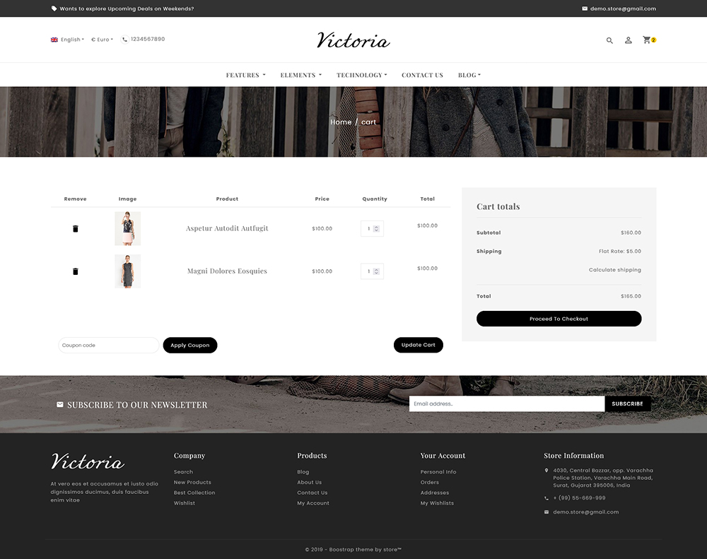 [Free] Victoria - Minimalist eCommerce PSD Template for Online Fashion Store