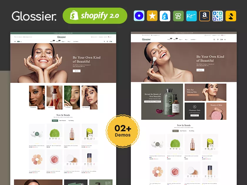 Glossier - Beauty & Cosmetics Shopify Responsive Theme