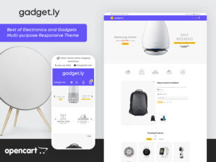 Gadgetly: tema receptivo mínimo de OpenCart para electrónica