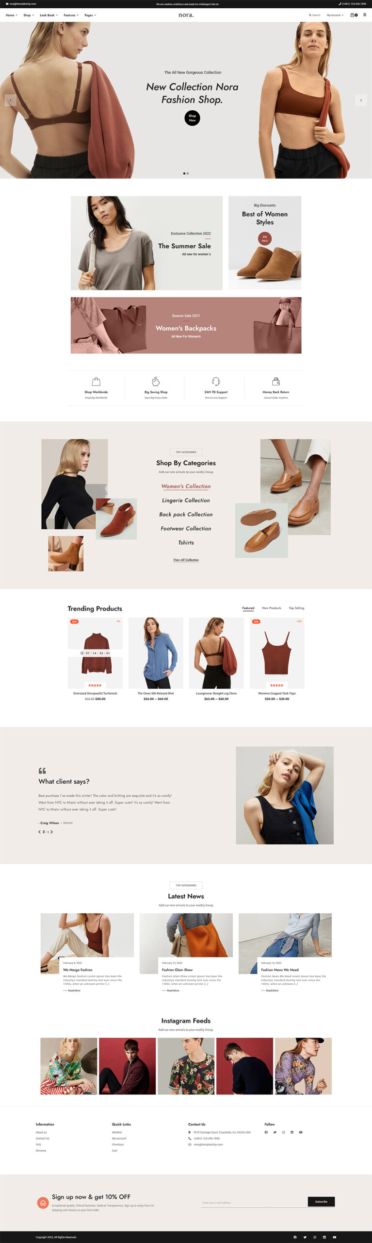 Nora - Woocommerce Theme For Ecommerce Stores