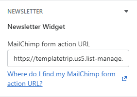Shopify - Come aggiungere l'URL della newsletter di Mailchimp - Mailchimp