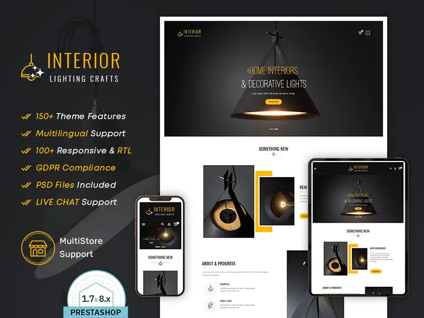 Interior Lighting - Modern PrestaShop Responsive Theme