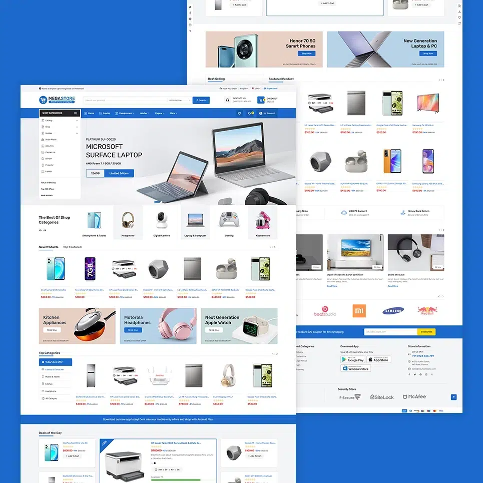 Megastore - Electrónica &amp; Gadgets Marketplace Store para Shopify OS 2.0