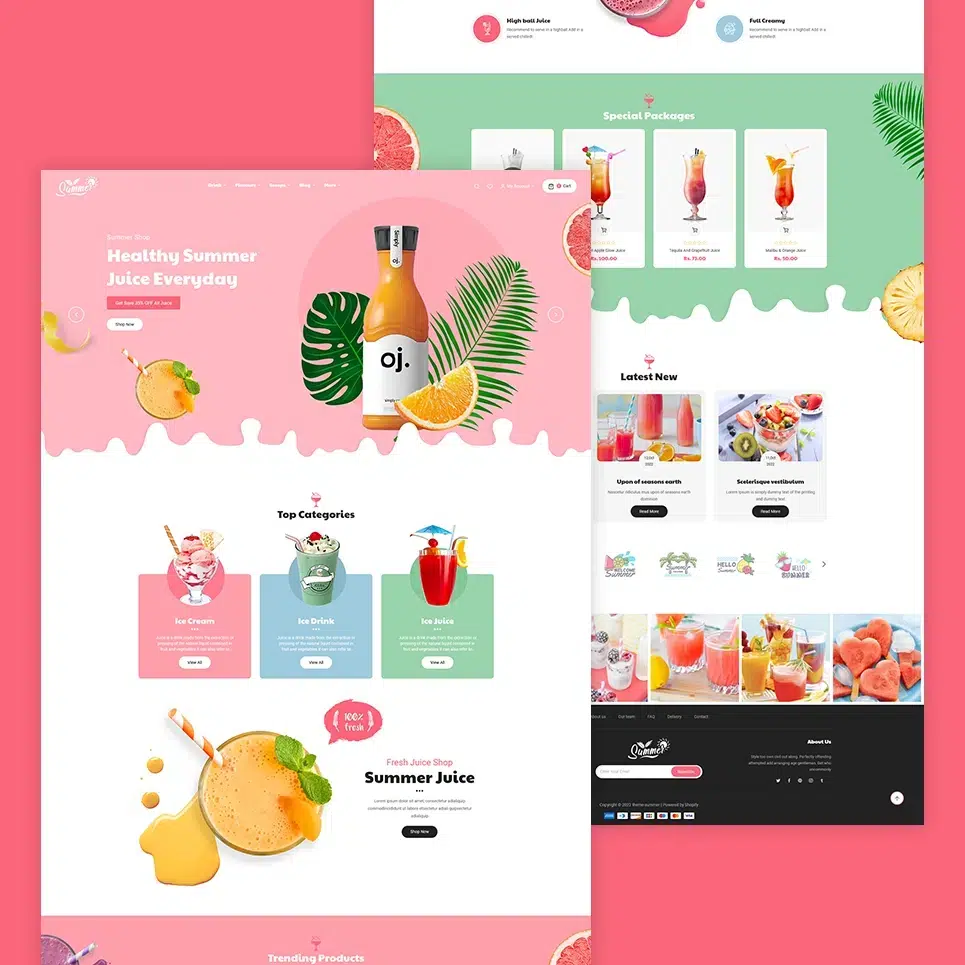 Summer Juices & Shakes - Shopify 2.0 Responsive Theme