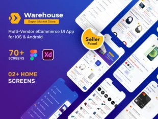 Aplikacja e-commerce Warehouse Electronics (szablon Figma i Adobe Xd)