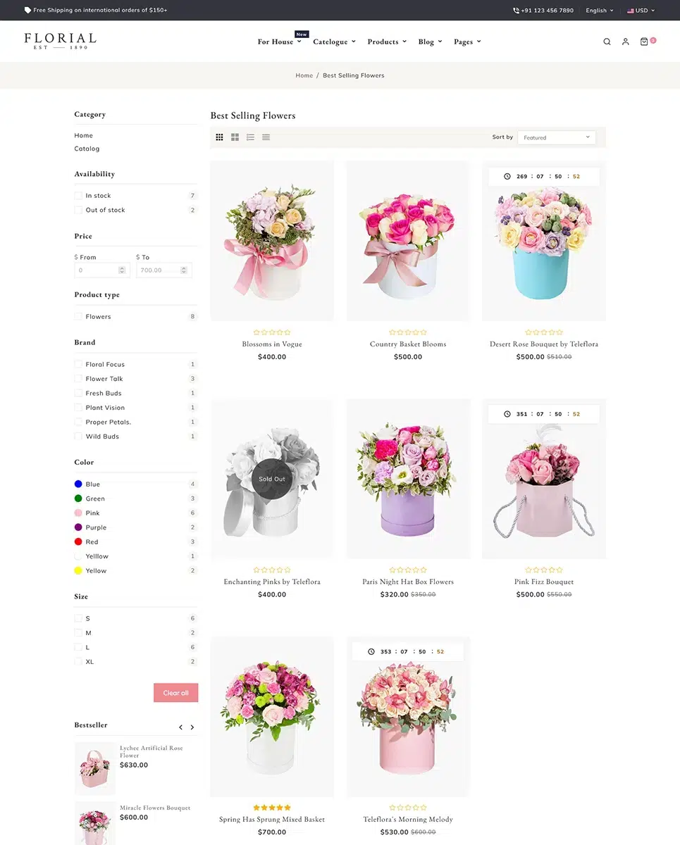 Floral - Blumen & Dekoration Shopify 2.0 Responsive Theme