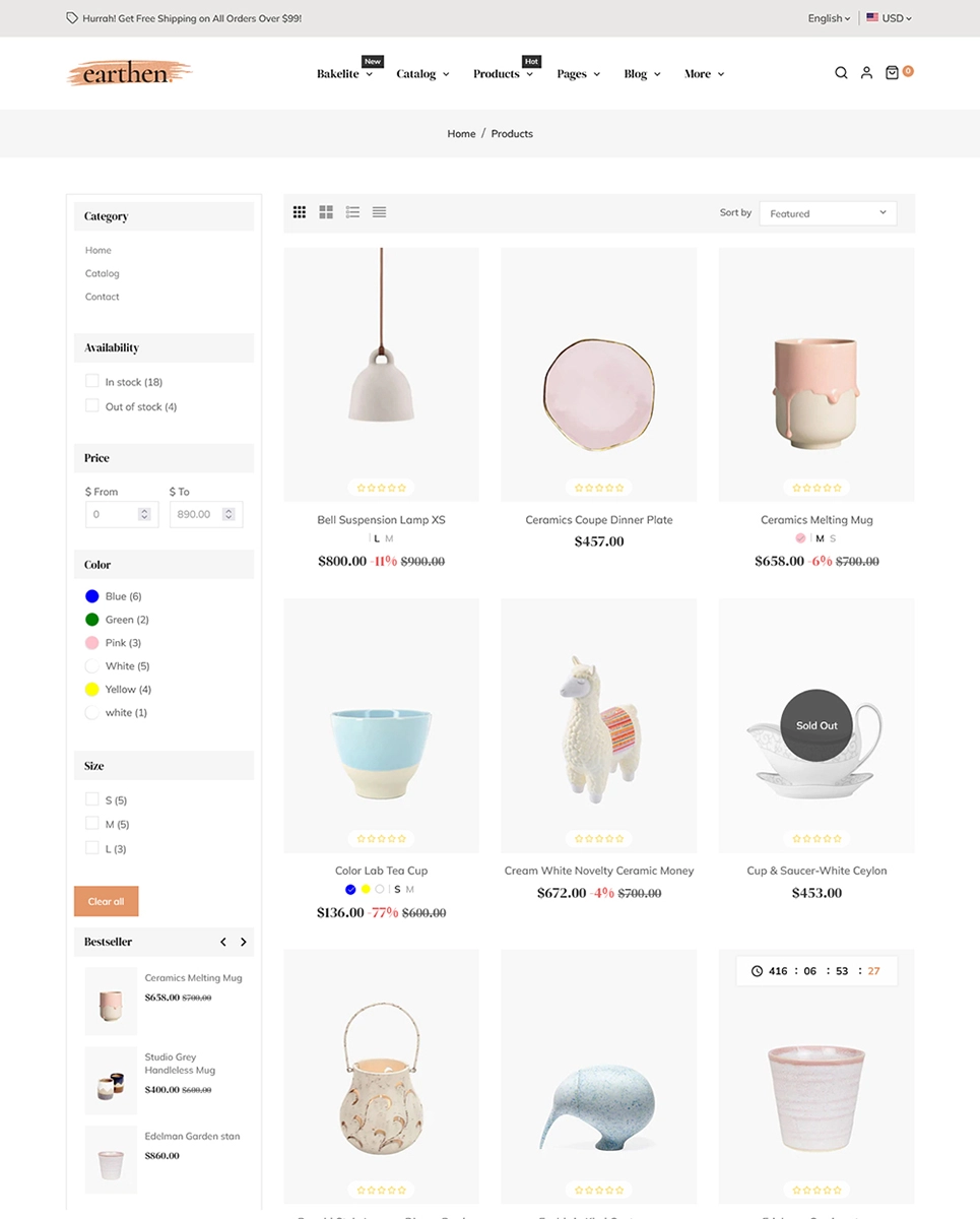 Earthen - Pottery and Ceramics Handmade - Shopify Theme