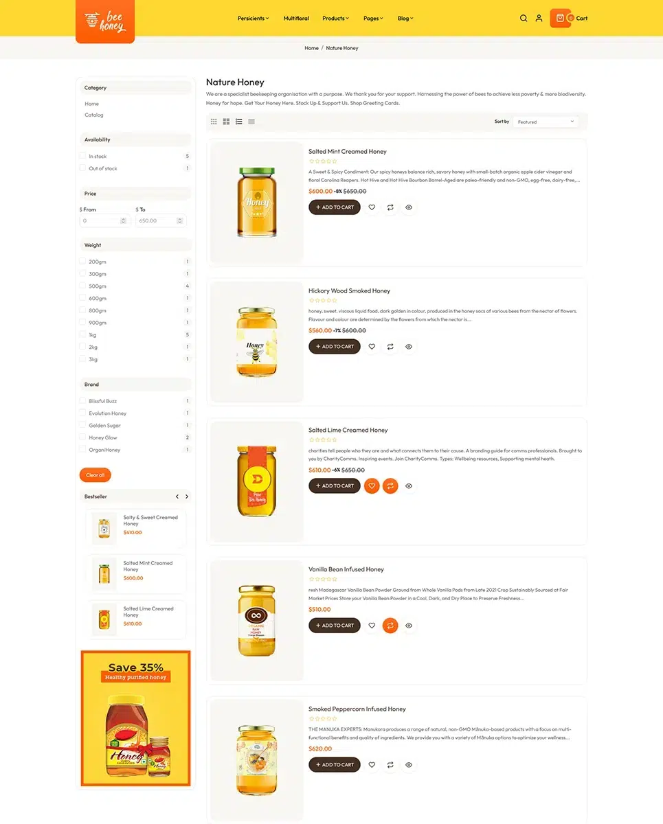 HoneyBee - Sauberes, professionelles und modernes Shopify OS2.0 Responsive Theme