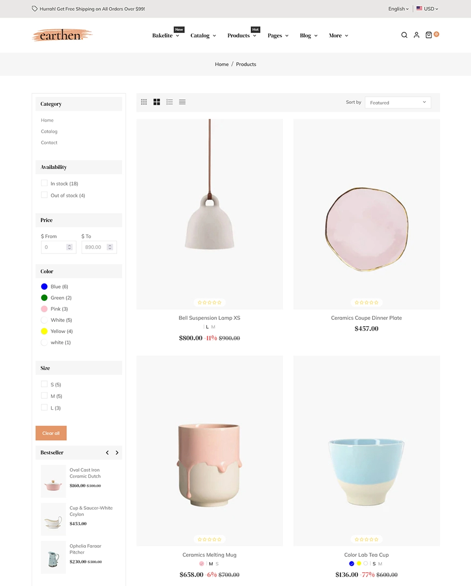 Earthen - Pottery and Ceramics Handmade - Shopify Theme