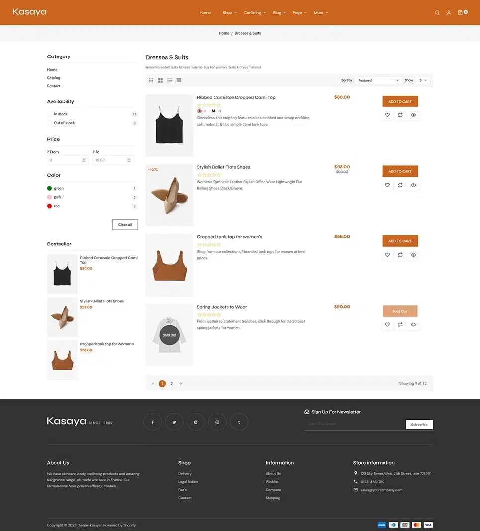Kasaya - Crafted Fashion &Amp; Boutique Theme For Shopify