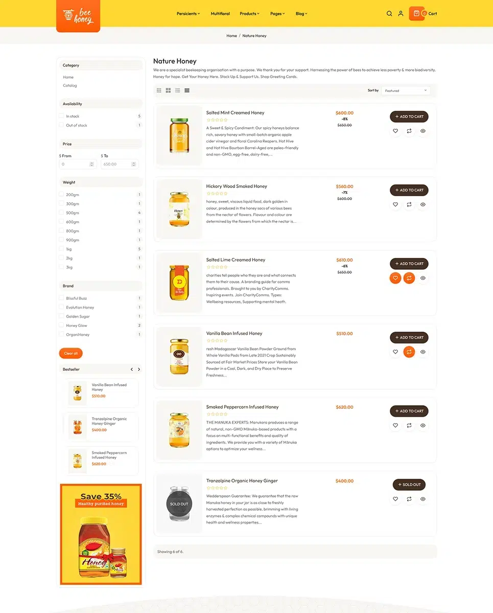 HoneyBee - Clean, Professional & Modern Shopify OS2.0 Responsive Theme