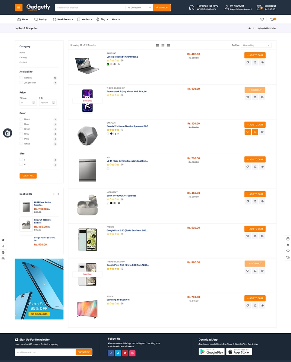 Gadgetly - Electronics & Gadgets Marketplace Store for Shopify OS 2.0 Theme