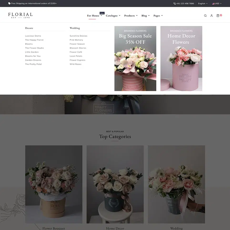 Florial - Flower &Amp; Decoration Shopify 2.0 Responsive Theme