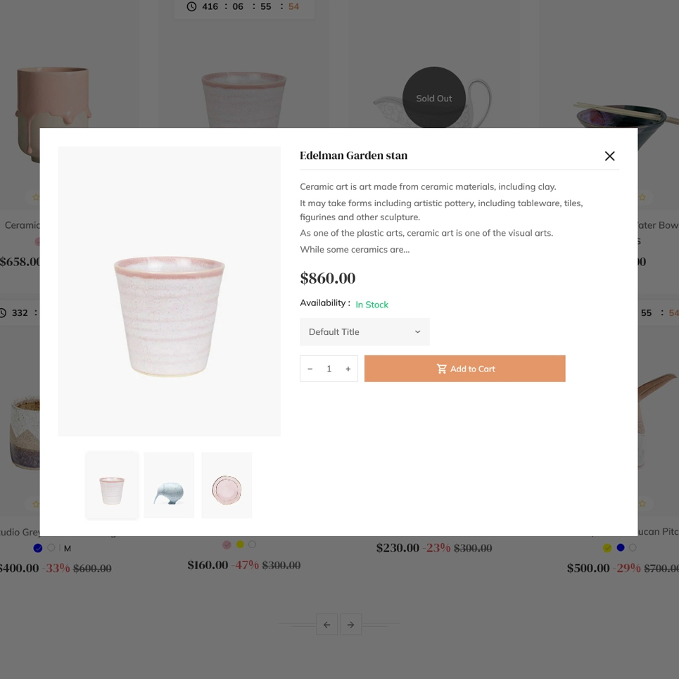 Earthen - Pottery and Ceramics Handmade - Shopify Theme