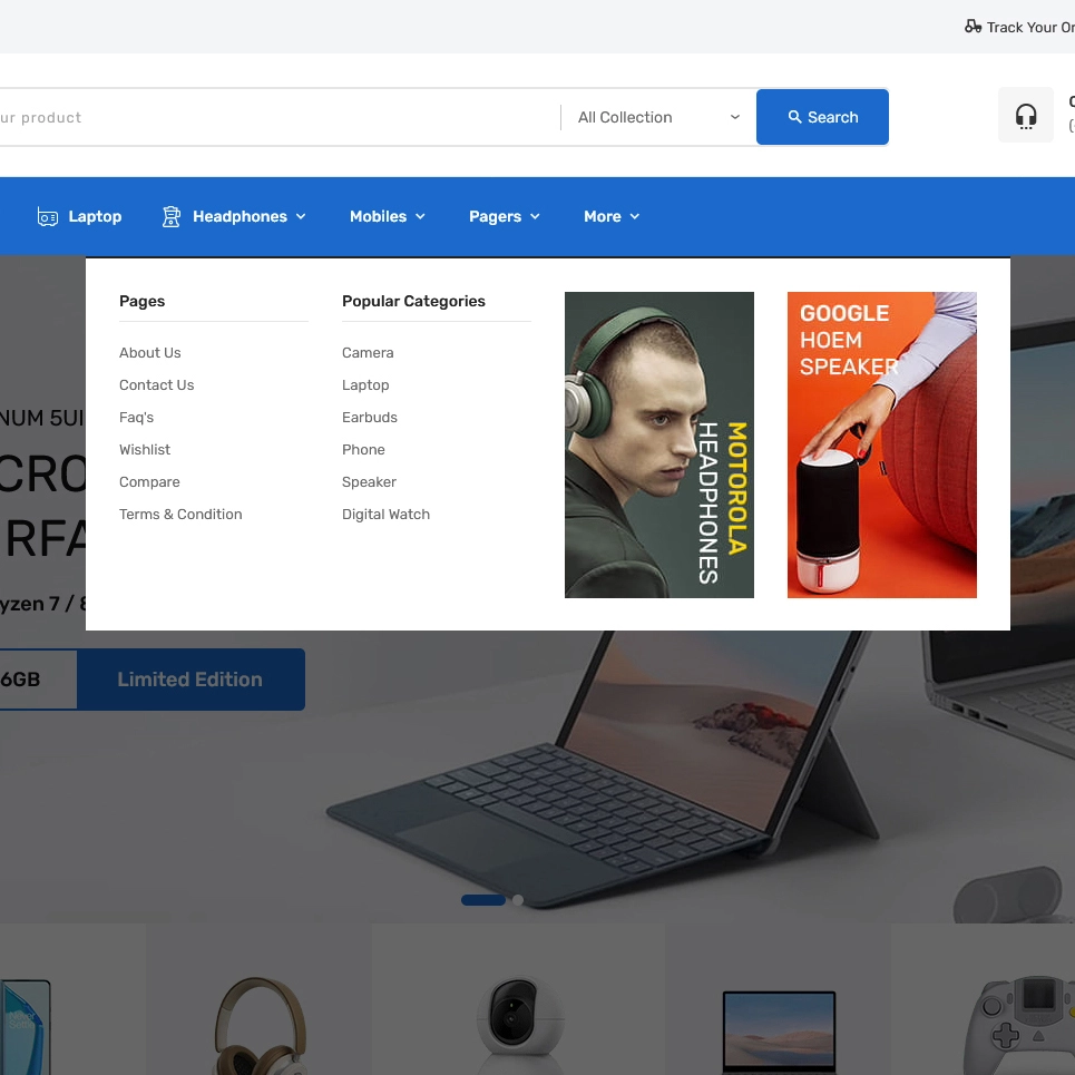 Megastore - Electronics & Gadgets Marketplace Store for Shopify OS 2.0