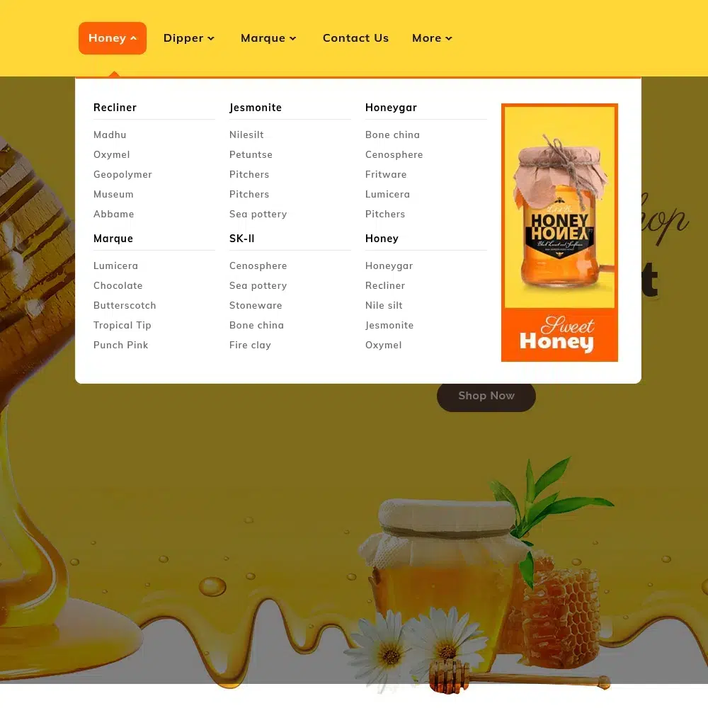 Honey - Agro Bee & Sweet Shop Tema receptivo de OpenCart