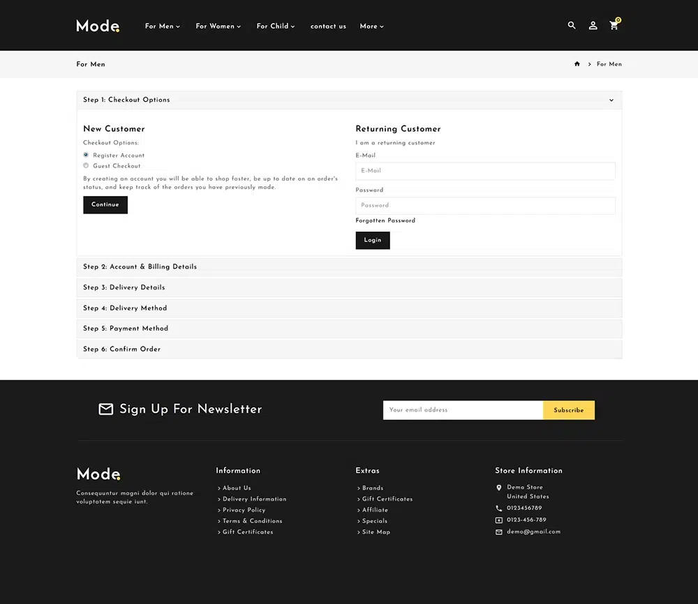 Mode - Opencart Theme For Online Fashion Store