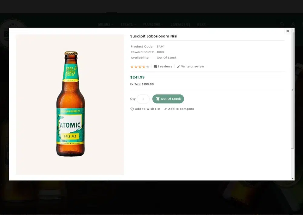 Craftbeer - Opencart Theme For Online Brewery Store
