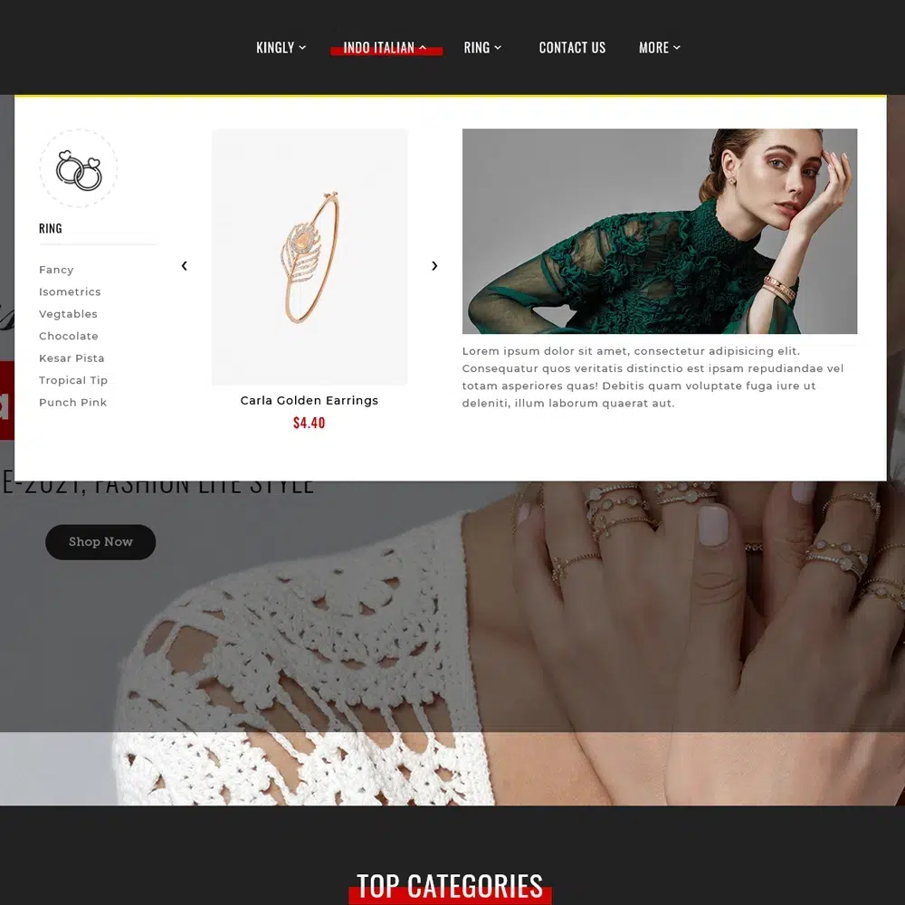 Empire - art & imitation - OpenCart Theme for Online Jewelry Store