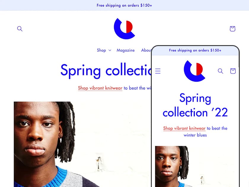 Die 10+ besten kostenlosen Shopify-Themes zum Verkauf im Jahr 2023 – 11. Colorblock kostenloses Shopify-Theme