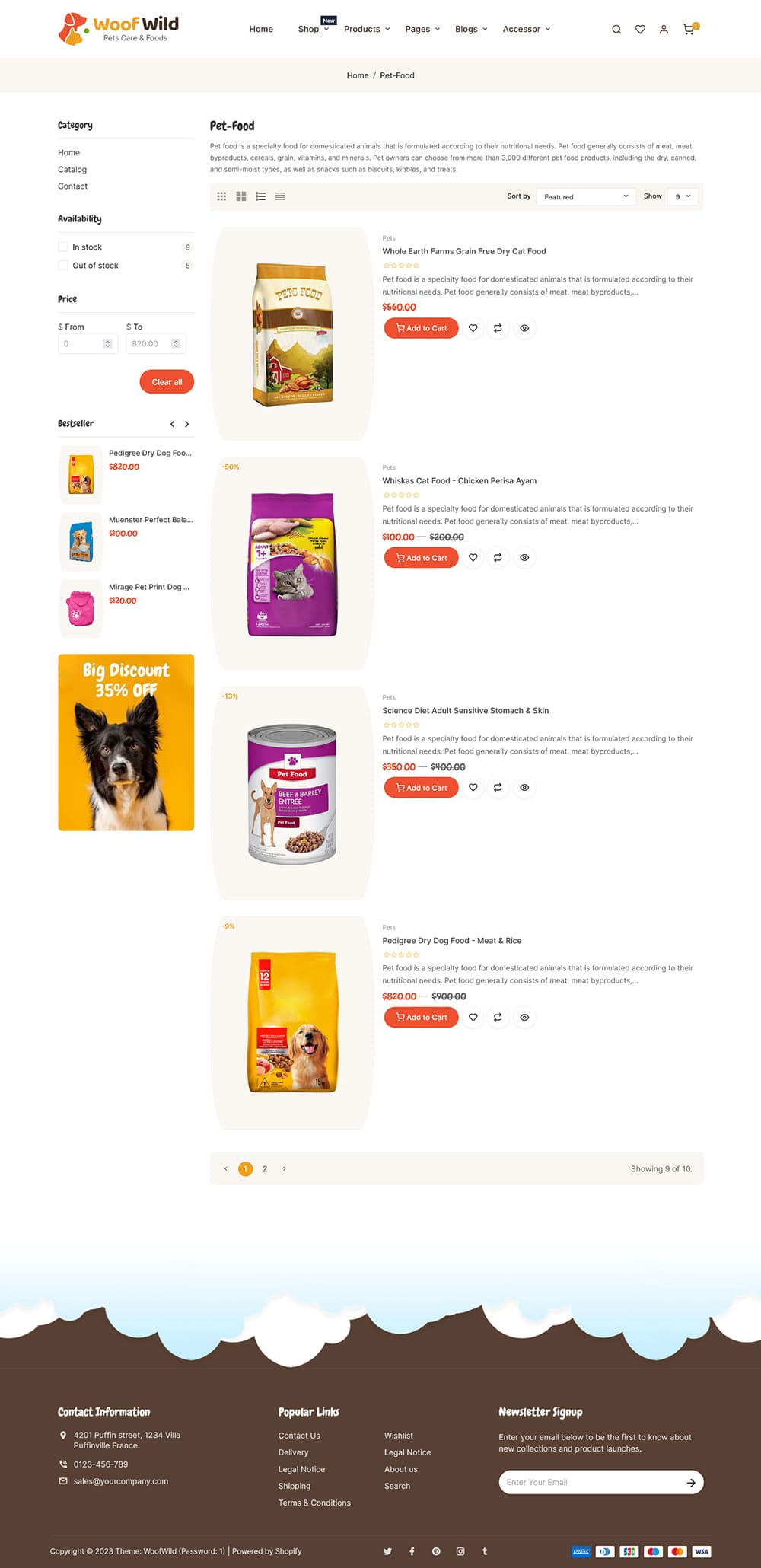 Woofwild - Tiernahrungsgeschäft - Shopify 2.0 Responsive Mehrzweck-Theme