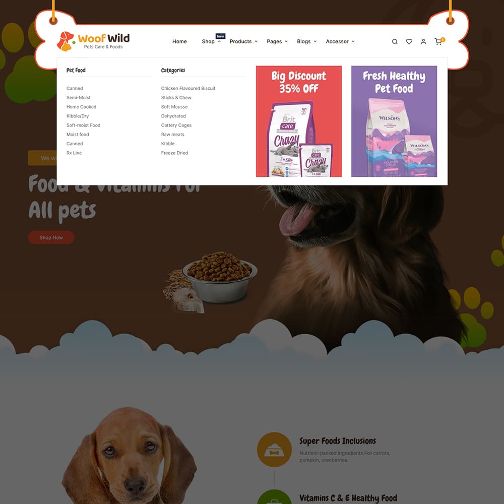 WoofWild - Pet Food Store - Shopify 2.0 Multipurpose Responsive Theme WoofWild - Pet Food Store - Shopify 2.0 Multipurpose Responsive Theme