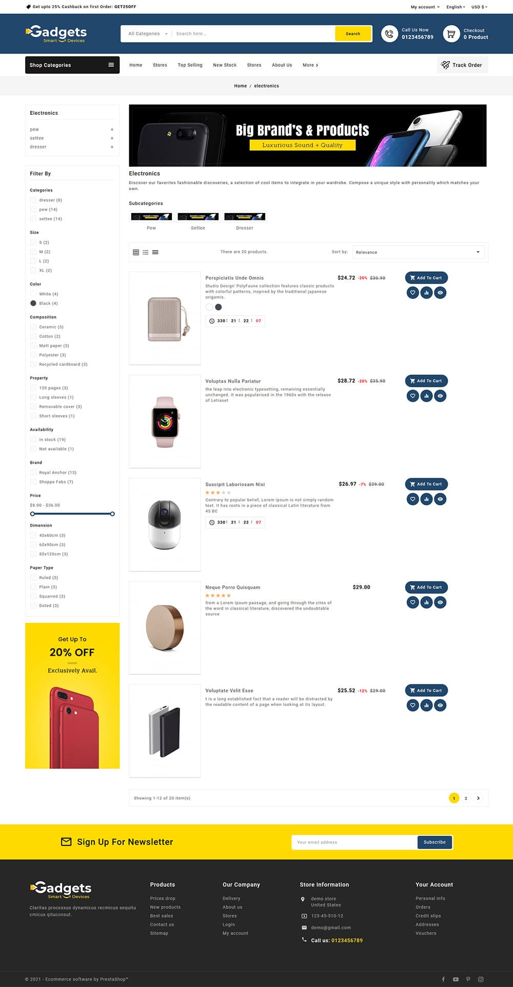 Gadgets Electronics - Multipurpose Responsive PrestaShop Theme - Image 5