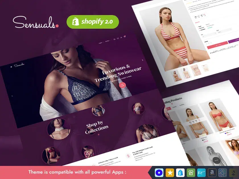 Sensuels - Tienda de lencería de lujo - Moderna tienda en línea Shopify 2.0