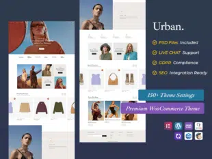 Urban - Moda lujosa y de tendencia - Tema adaptable de WooCommerce