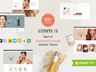 Tema Cosmos Multipurpose Shopify 2.0 para loja de cosméticos