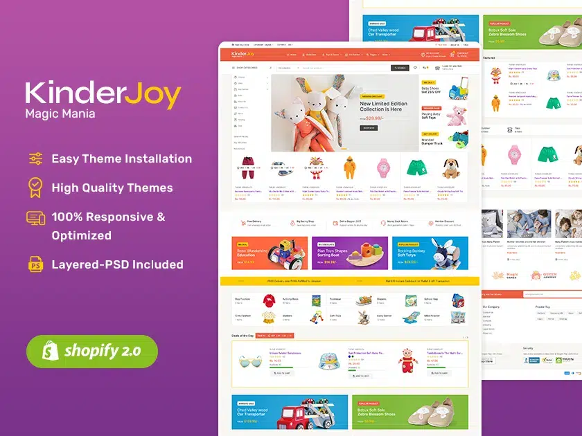 Kinderjoy - Kids Fashion &Amp; Toys Store Shopify Os2.0 Multipurpose Responsive Theme