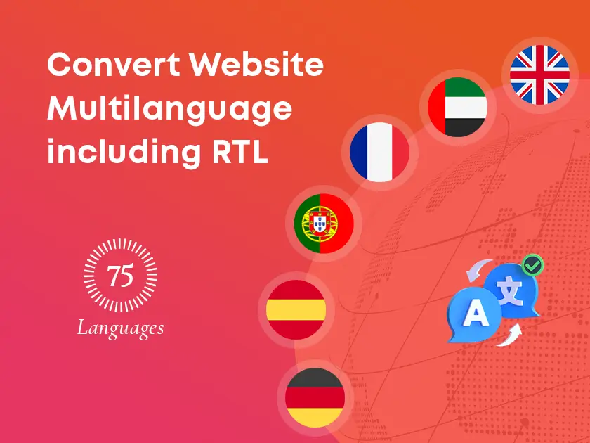 Conversione in Rtl + pacchetto multilingua (per lingua)