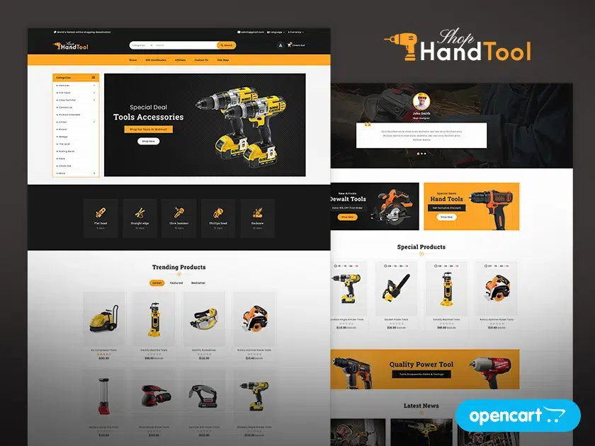 Hand Tool Shop – Multipurpose and Professional OpenCart Responsive Theme