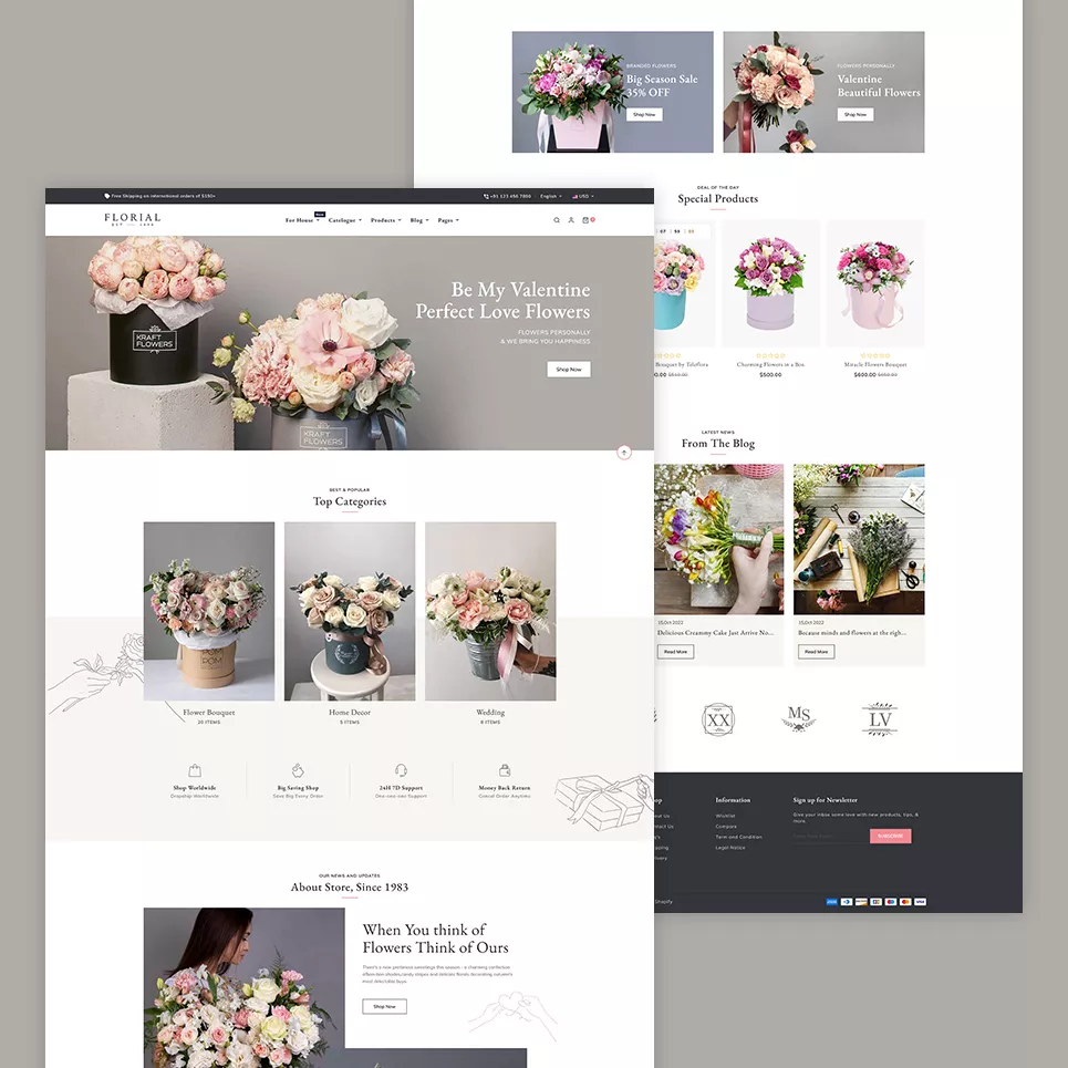 Florial - Flower & Decoration Shopify 2.0 Responsive Theme
