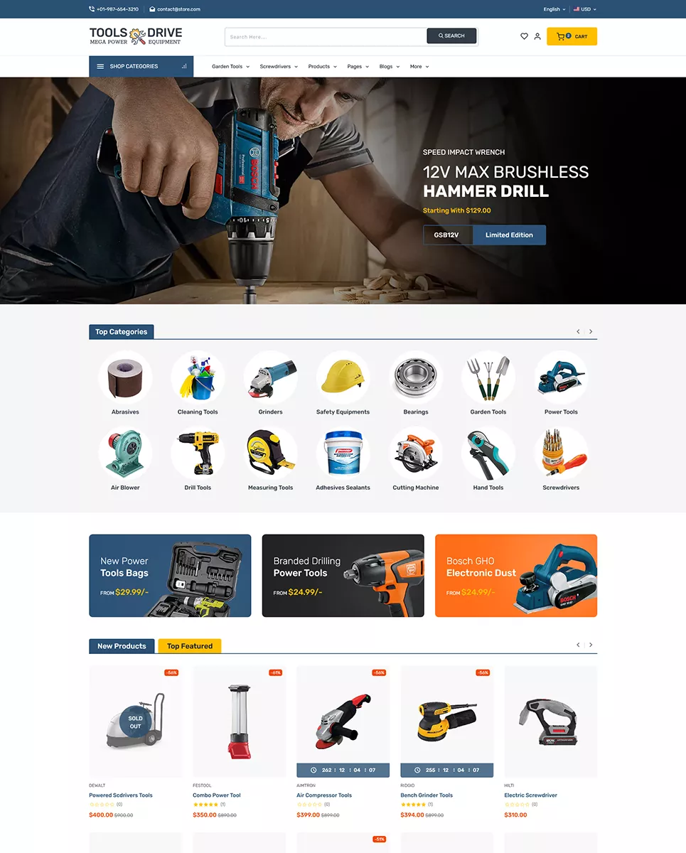 ToolsDrive & Equipment Store - Powerful Shopify Responsive Theme ToolsDrive & Equipment Store - Powerful Shopify Responsive Theme