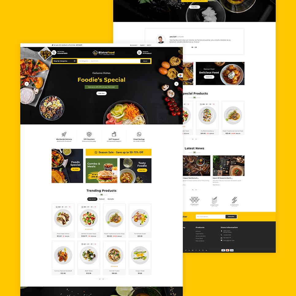 Bistro Food Delicious & Tasty - PrestaShop Responsive Theme