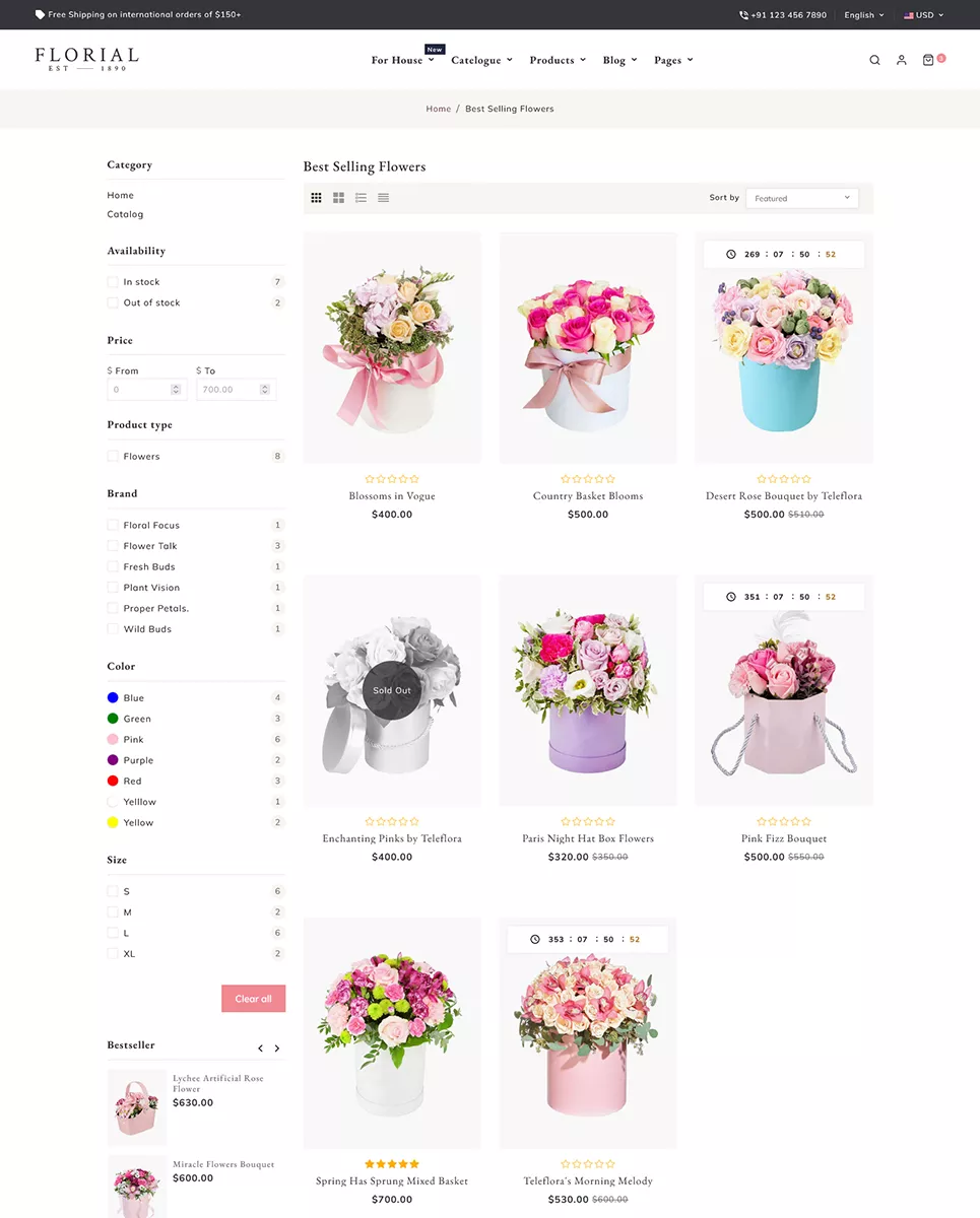 Florial - Flower & Decoration Shopify 2.0 Responsive Theme