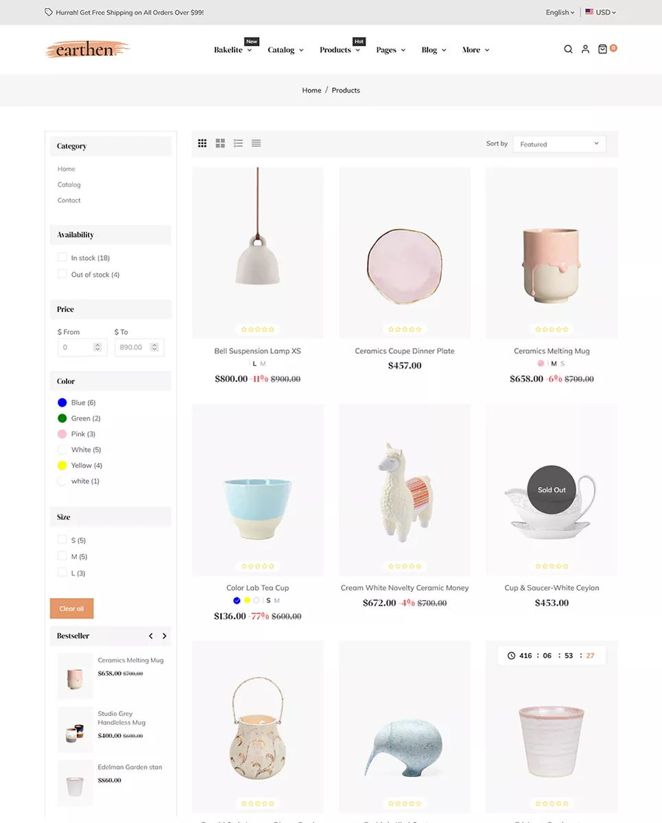 Earthen - Pottery and Ceramics Handmade - Shopify Theme
