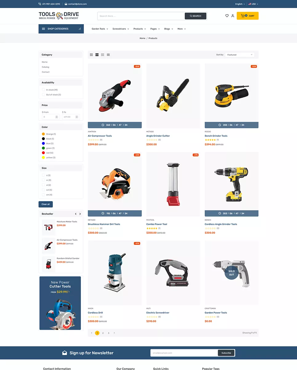 ToolsDrive & Equipment Store - Powerful Shopify Responsive Theme ToolsDrive & Equipment Store - Powerful Shopify Responsive Theme