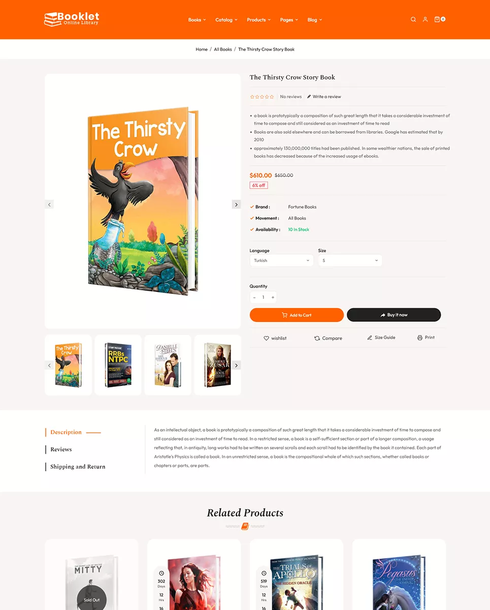 Booklet - Shopify OS2.0 Responsive Theme for Online Book Store