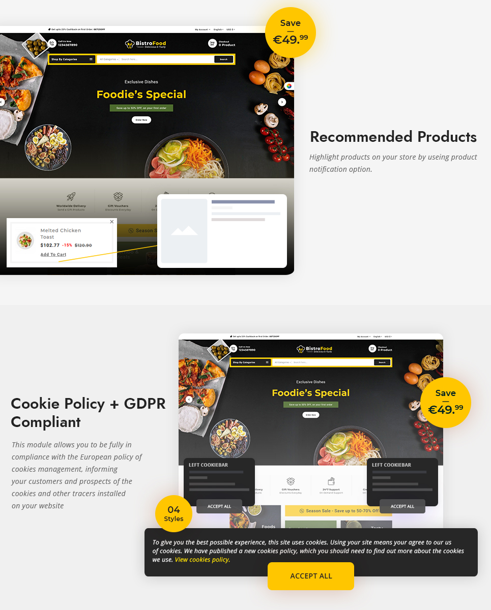 Bistro Food Delicious & Tasty - PrestaShop Responsive Theme