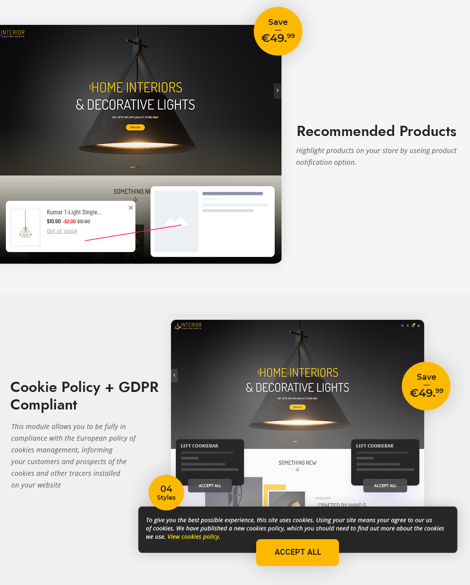 Interior Lighting - Modern PrestaShop Responsive Theme